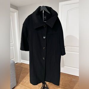 Express Black Mid-Length Trench Coat